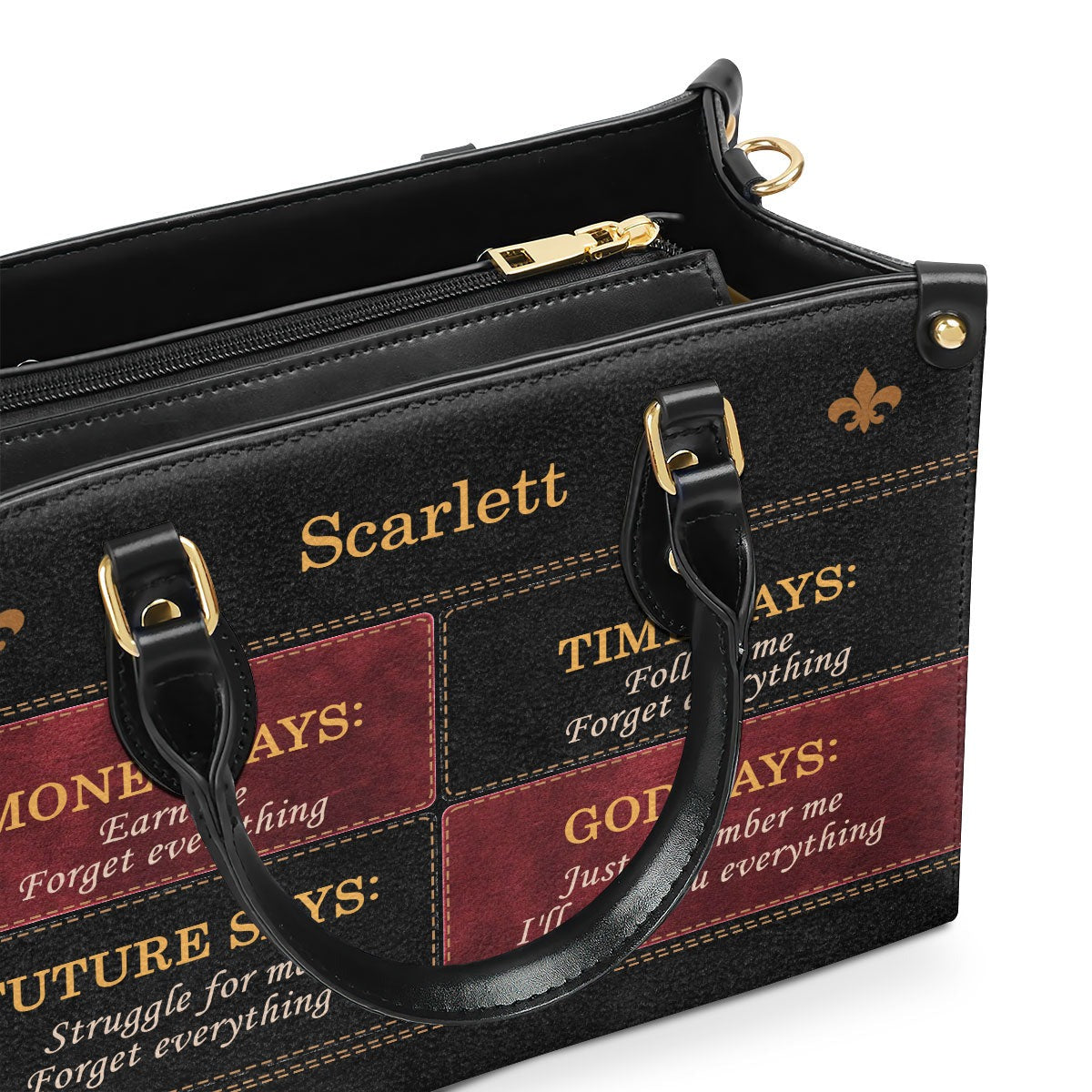 Personalized Christian Leather Handbag, God Says I’ll Give You Everything Purse, Custom Name Faith Tote Bag, Inspirational Gift BLAF52